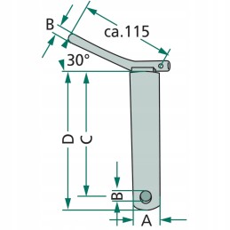 Apatinės trauklės kaištis, 3 kategorija, 20012124