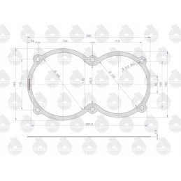 priekinio dangčio tarpiklis 40111914 krazelit 0 8mm c 360 zetor s