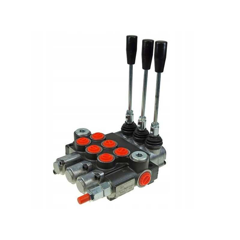 3 sekcijų hidraulinis skirstytuvas, 1 sekcija su vožtuvu