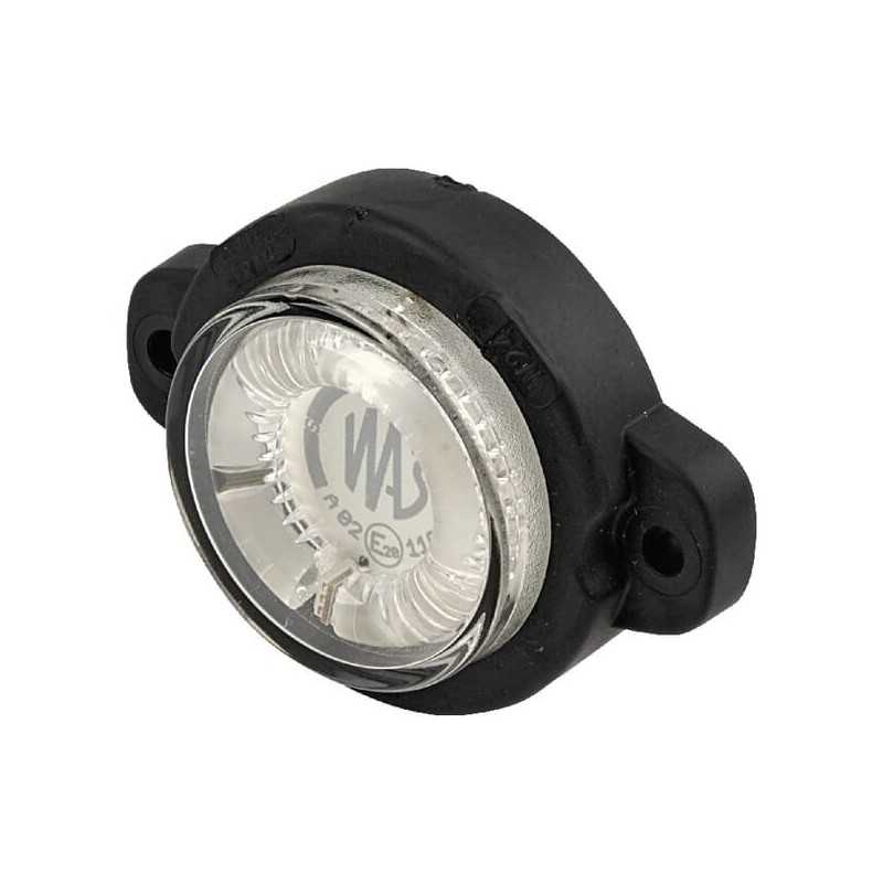 LED markerinė lempa citrina 12 24v balta skaidri