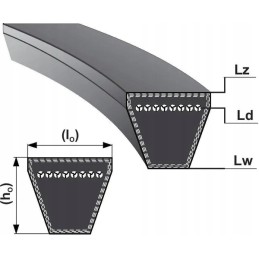 H20 optibelt V formos diržas 4260 mm