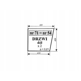 Durų stiklo dugnas mf 255 mažas smulkus 54