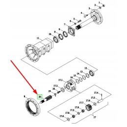 Tb450 392 01 dešinysis planetinės pavaros velenas