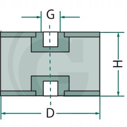 Cilindrinis vibracijos izoliatorius 48560704035