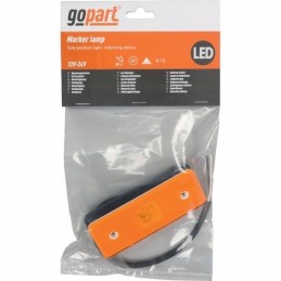 Halogeninis LED šoninis gabaritinis žibintas su guminiu gaubtu