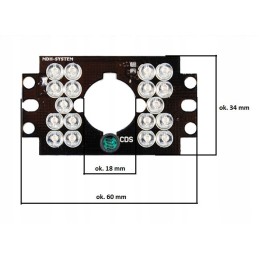 IR apšvietimas 12m 60x34mm kamerai