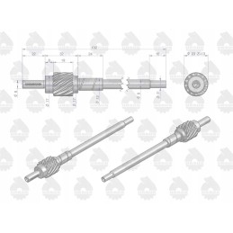 Variklio valandų skaitiklio pavaros C 330 originalus Ursus krumpliaratis