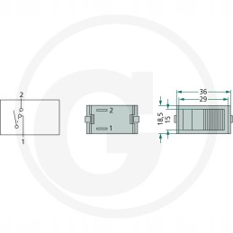 Cobo pakreipimo jungiklis darbo žibintams