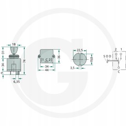 Šviesos jungiklis John Deere dėklas rt7700008526