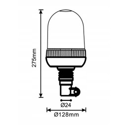 Rooster lanksti įspėjamoji lemputė flex h1 sraigė
