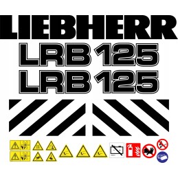 Liebherr lrb 125 polių kalimo gręžimo įrenginio lipdukai