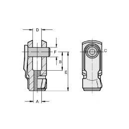 Ca98090 šakutė ir kotas m5 x 30
