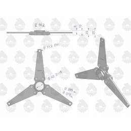 GTV pavaros stebulė sukabino 18 pjaustytuvų C 385 originalus