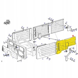 Fendt šoninis variklio dangtis kairysis g312500020020