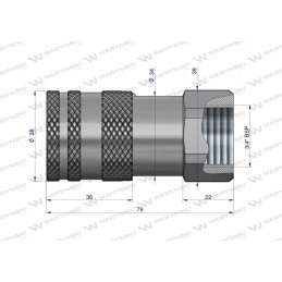 Sauso atjungimo greitoji jungtis 3 4 BSP GW Warynski