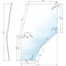 Lango langas 3210 3220 LP kabina, kairės durys