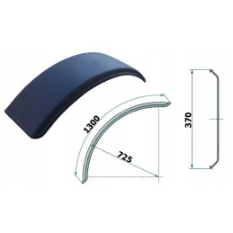 Priekinis sparnas traktoriaus traktoriui 370x1300mm