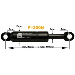 Dujinis amortizatorius dummy scania 4 87 107mm 300n