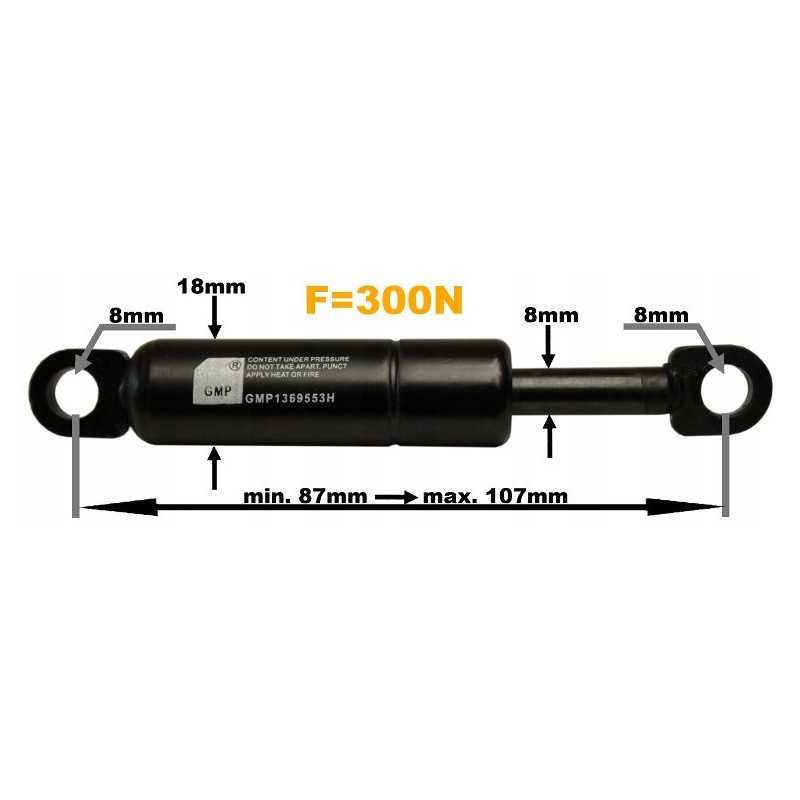 Dujinis amortizatorius dummy scania 4 87 107mm 300n