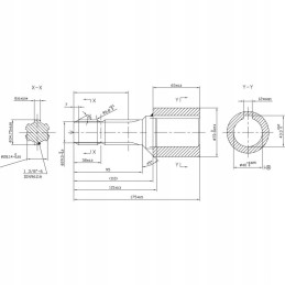 Kardaninio veleno sumažinimas 40 mm vidinio skersmens iki 1 3 8 colių