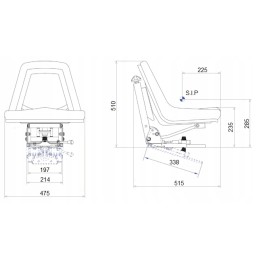 Sustiprinta sėdynė traktoriui C 330 C 360 Zetor
