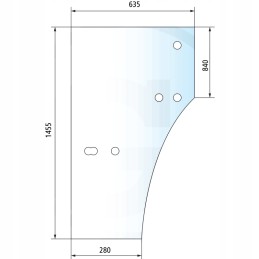 Stiklo mf massey ferguson 3615 3625 36 dešinės durys