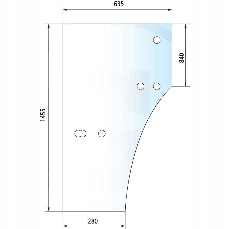 Stiklo mf massey ferguson 3615 3625 36 dešinės durys