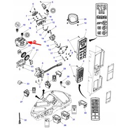 4290869m91 konsolės jungiklio dangtelis