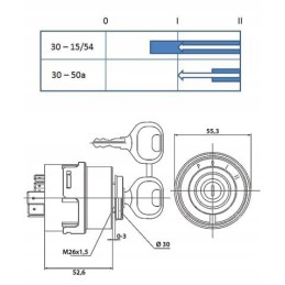 Uždegimo jungiklio 6 kontaktų korpusas cs cvx bepco 50531777
