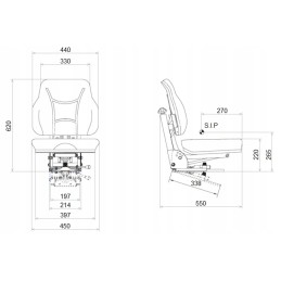 Padalintos sėdynės komfortas 2 00 05 006 hidrolideris