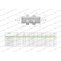 colių pertvaros hidraulinė jungtis bb 1 8 xsv