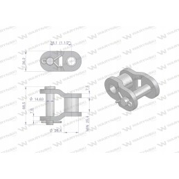 P24B sustiprinta pramoninės grandinės grandis