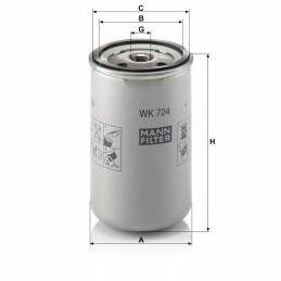 Kuro filtras 71mm 62mm 124mm mann filtras