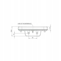 Šoninis gabaritinis žibintas stačiakampis LED 12 24v Jaeger