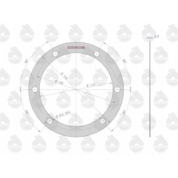 Krazelit 0 reduktoriaus vidinio dangčio tarpiklis