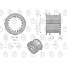 Originali Ursus MF3 reduktoriaus movos mova