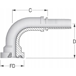 Antgalis dn16 oe41 3mm 90