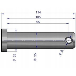 Teleskopo tvirtinimo kaištis c 385