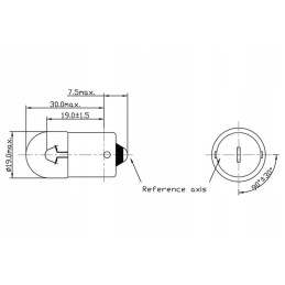 B1202 lemputė 12v 5w ba15s