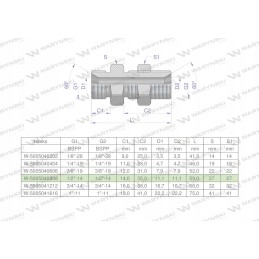 colių pertvaros hidraulinė jungtis bb 1 2 xsv