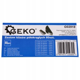 Pusapvalių užpakalinių pleištų rinkinys, 80 vnt