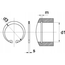 Vidinis tvirtinimo žiedas RVS 52mm 4725