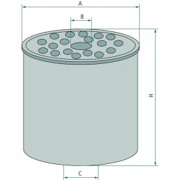 Kuro filtras 38mm 72mm 18mm fleetguard