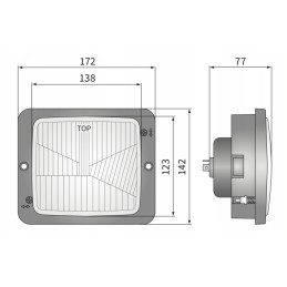 Wesem re 22778 172x142mm korpuso fendt priekinis žibintas