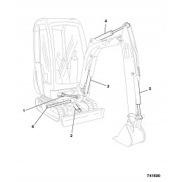 Mini jcb 811 50177 kaušo cilindro kaištis