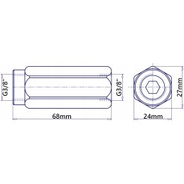 Hidraulinis atbulinis vožtuvas vu 3 8 45l min