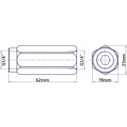Linijinis hidraulinis atbulinis vožtuvas 1 4 20l min
