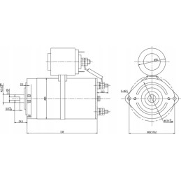 12 VDC 800 variklis su rele