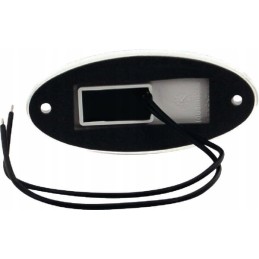 LED markerinė lempa, ovali, 12 24v, balta, prisukama