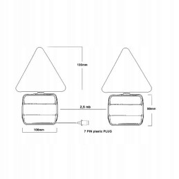 LED galinis žibintas 5 funkcijos p cz 12 24v 2 vnt